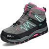CMP Unisex - Bambini e ragazzi Kids Rigel Mid Trekking Shoe Wp Scarpe da Trekking Alta, Graffite Aqua Mint, 28 EU