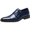 ANUFER Signore Inteligente cap Toe Doppia Fibbia Scarpe da Monaco Pelle Sintetica Formale Scarpe Eleganti
