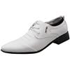 Generisch -Pizzo uomo vestito scarpe uomo-scarpe comode da sposa casuali scarpe in pelle uomini, bianco, 43 EU