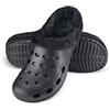 ESTRO Pantofole Donna Invernali Chiuse - Ciabatte Giardino Uomo Zoccoli Gomma con Pelo Zoccoli Donna Invernali A01 (44, Nero)