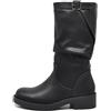 IF Fashion Stivali Stivaletti Biker Motociclista Arricciati Con Fibbia da Donna YL226 nero N.37