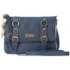Catwalk Collection Handbags - Borsa a Tracolla in Vera Pelle - Borsa Messenger Donna - Borsetta Cartella Media - Abbey Road - Blu Scuro