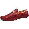 Evoga Mocassini uomo Class estivi casual eleganti in ecopelle (42, Rosso)