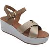 Primo Calzature Comodissimi Sandali Estivi Donna con Zeppa, Scarpe Estive ed Eleganti, Sandalo in Pelle Comodo e Alto, 100% Made in Italy