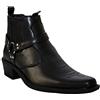 Us Brass Eastwood - Stivali da cowboy da uomo con doppio tassello, tacco western, tacco cubano, taglie 40-42, colore: nero, Nero , 42 1/3 EU