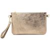 Mauro Pelletteria Pochette Donna con Tracolla Borsa Clutch Donna Elegante in Pelle Morbida Made in Italy Borsa da Polso Modello Mya Bronzo.