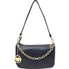 Chicca Borse Pochette Borsetta Donna in Pelle Italiana Clutch Tracollina (Blu Scuro)