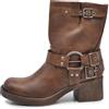 IF Fashion Stivali Alla Caviglia Stivaletti Biker Anfibi Motociclista Fibbie Cinghie Da Donna 660 Marrone N.37