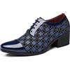 Hiuzylqx Scarpe Oxford da Uomo con Punta Affusolata e Tacco Alto Scarpe da Festa in Pelle per Scarpe Casual, da Lavoro, da Cerimonia, da Matrimonio E da Ballo,Blu,44 EU