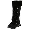 Generic Stivali Donna Invernali Autunnali Stivali Stringati da Donna Morbidi e Confortevoli Stivaletti da Trekking Outdoor Scarponcini Invernali Calda Giardinaggio Boots Stivaletto Wide Fit con Plateau