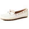 Geox D Leelyan C, Mocassini Donna, Bianco Marrone Off White Sand, 37 EU