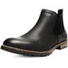 Bruno Marc Stivali da Uomo Chelsea Boots Impermeabili Stivaletti Elastico Outdoor Vintage Ankle Boot Classic Ankle Stivaletto in Pelle,Size 43.5,Nero,Philly-2