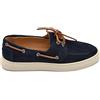 Malu Shoes Scarpe da Barca Mocassini Slippers LS Luisantiago Vera Pelle camoscio Blu Cordino Bicolore Suola in Gomma reclinabile (39 EU)