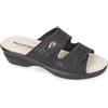 Valleverde Sandali Donna 25312B in Pelle Nero modello casual. Una calzatura comoda adatta per tutte le Occasioni. Primavera Estate. EU 37