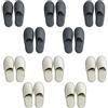 Teceyfeet Set di Ciabatte Ospiti Pantofole Usa e Getta Non- Slip Slipper Casual Scarpe da Casa Pantofole Pieghevoli, 10 Paia Donna Uomo per Hotel Viaggi Ospiti Home Spa