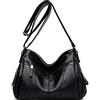 Sacmill Borse a tracolla in pelle da donna multi tasche borse a tracolla leggera piccola cartella con tracolla regolabile, Nero 3024, S, Borse a tracolla