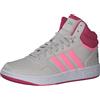 Adidas GZ1929 Hoops Mid 3.0 K Unisex - Bambini, Grey One/Beam Pink/Team Real Magenta EU 30