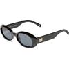 Le Specs. Le Specs Work It! - Occhiali da sole ovali, unisex, stile minimalista, elegante, nero, taglia unica, Nero , Taglia unica