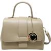 Chicca Borse Borsa Bauletto da donna in pelle, borsa a mano con tracolla