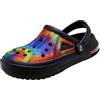 Meidiastra Zoccoli da uomo donna estate moda cuscino da spiaggia zoccoli sandali casual zoccoli da giardino pantofole scarpe slip on con cinturino posteriore regolabile unisex, Nero , 44 EU