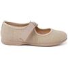 Pisamonas Ballerine di Lino Chiusura Fiocco Grosgrain Misurare 27 Colore Ecru