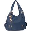 Catwalk Collection Handbags - Grande Borsa a Spalla in Pelle - Tote Bag Donna - Borsa a Mano - Multi Scomparti - Alex - Blu