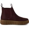 Infinity Leather Stivaletti Chelsea Classici Slip On in Pelle Bordeaux da Donna