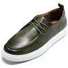 Allthemen Mocassini da Uomo con Lacci Loafer Basse in Pelle Scarpe Eleganti da Barca Casual Verde 45