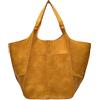 Anopo Extra Grande Borsa Tote per Donne Morbido Pelle XXL Boho Secchiello Borsa a Mano Oversize Portare Borsa a Tracolla per Lavorare Viaggio Giallo