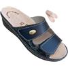 new confort ciabatte Confort DONNA ecopelle regolabili a strappo PREST1GE plantare estraibile 2cm adatta per plantari su misura