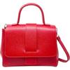 Chicca Borse Borsa a Mano Elegante con Tracolla da Donna in Pelle (Rosso)