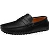 Jamron Uomo Ecopelle Elegante Fibbia Mocassino Pantofole Penny Loafers Nero SN19062 EU41.5