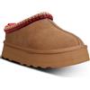 metricfalcon Mini stivali da donna con plateau, pantofole da donna, pantofole da interno, senza lacci, foderate in pile, scamosciate, stivaletti corti, Marrone, 35.5 EU