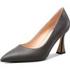 NobleOnly Donna Medio Tacco Heel Slip-on Chiusa a Punta Classico Dress Pumps Casual Ufficio Estate Scarpe 8.5 CM Heels Metallico 38 EU