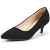 DREAM PAIRS Décolleté Classiche da Donna con Tacchi a Spillo e a Punta Eleganti Scarpe da Lavoro da Sposa,Size 41.5,Nero/Nabuk,Moda