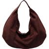 Fiorky Borsa hobo da donna in pelle scamosciata Borsa tote morbida con cerniera Borsa sotto le ascelle di capacità for viaggi di lavoro