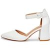 Rio Fiore Scarpe con Tacco, 7 cm Tacco Largo, Décolleté Donna, Nero/Beige/Fucsia/Viola/Rosso/Bordo/Blu/Bianсhe/Verde/Grigie/Vernice, Tessile/Similpelle, Cinturino alla Caviglia, H1877-A0142