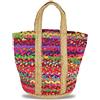 BANZAII TEXTILE INNOVATOR ONLINE Banzaii borsa donna estiva colorata, borsa mare in paglia intrecciata, interamente realizzata a mano Gallipoli