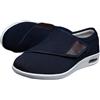 Nwarmsouth Scarpetta per Edema diabetico Larga,I Piedi gonfi Anziani allentano Le Scarpe, Scarpe da Allattamento Traspiranti con garza-44_ Blu Scuro,Pantofole diabetiche in Memory Foam