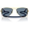 Ray-Ban Rj9506s Metal, Occhiali Unisex-Bambini e Ragazzi, Specchio Oro/Blu Chiaro, 52 mm