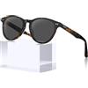 Carfia Occhiali da sole vintage da donna Polarizzati UV400 Protettivi per il viso piccolo Occhiali da sole in acetato CA5286