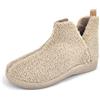 JOMIX Pantofole Donna Invernali Plantare Estraibile Ciabatte Stivaletti Caldi e Comodi per Casa Babbucce Suola Antiscivolo Fodera Morbida in Peluche Scarpe Inverno per Donne e Anziane MD2421 Beige 39