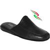 Falcade ciabatte Ciabatte pantofole uomo da camera Falcade Ross suola pelle scamosciata silenziosa sottopiede soft qualità italiana (nero, 44, Sistema Taglie Calzature EU, Adulto, Uomo, Numero, Media, 44)