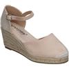 amarpies | Espadrillas Donna - Sandali con zeppa - Yute con Fibbia - Espadrilles Stilose - Zeppa Alta e Confortevole - Versatili - Modello ACX26484, beige, 39 EU