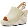 Castamere Donna Alto High Zeppa Piattaforma Tacco Heel Aperte sulla Punta Slip-on Sandali Slingback Ballo Casual Estate 10 CM Heels