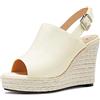 Castamere Donna Alto High Zeppa Piattaforma Tacco Heel Aperte sulla Punta Slip-on Sandali Slingback Ballo Casual Estate 10 CM Heels