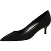 Jamron Donna Velluto 5CM Tacchi a Spillo Elegante Scarpe a Punta Decolletè Scarpe da Ufficio Nero SN0711129-1 EU37.5