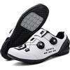 Treer Scarpe MTB Uomo Donna, Scarpe Ciclismo Strada Uomo, per Bici da Corsa, Spinning, Gravel, Mountain Bike, Flat - Suola in Gomma, 37-48 EU (Nero Bianco,38)