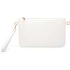 Mauro Pelletteria Pochette Donna con Tracolla Borsa Clutch Donna Elegante in Pelle Morbida Made in Italy Borsa da Polso Modello Mya Bianco