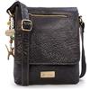 Catwalk Collection Handbags - Borsa a Tracolla Media in Pelle - Messenger Bag da Donna - Borsa da Giorno per Quaderni A5 e Tablet - Anja